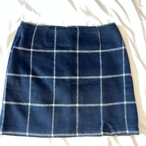 Plaid Blue Women's Skirt
